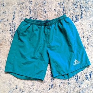 Adidas 7 inch Teal Lined Running Shorts